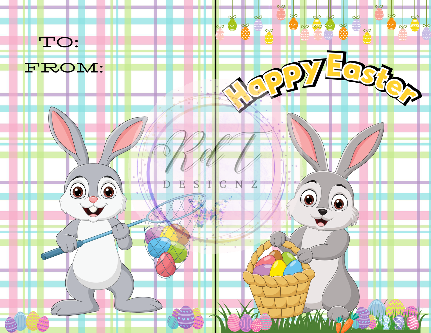 Easter Party Favor Editable Templates