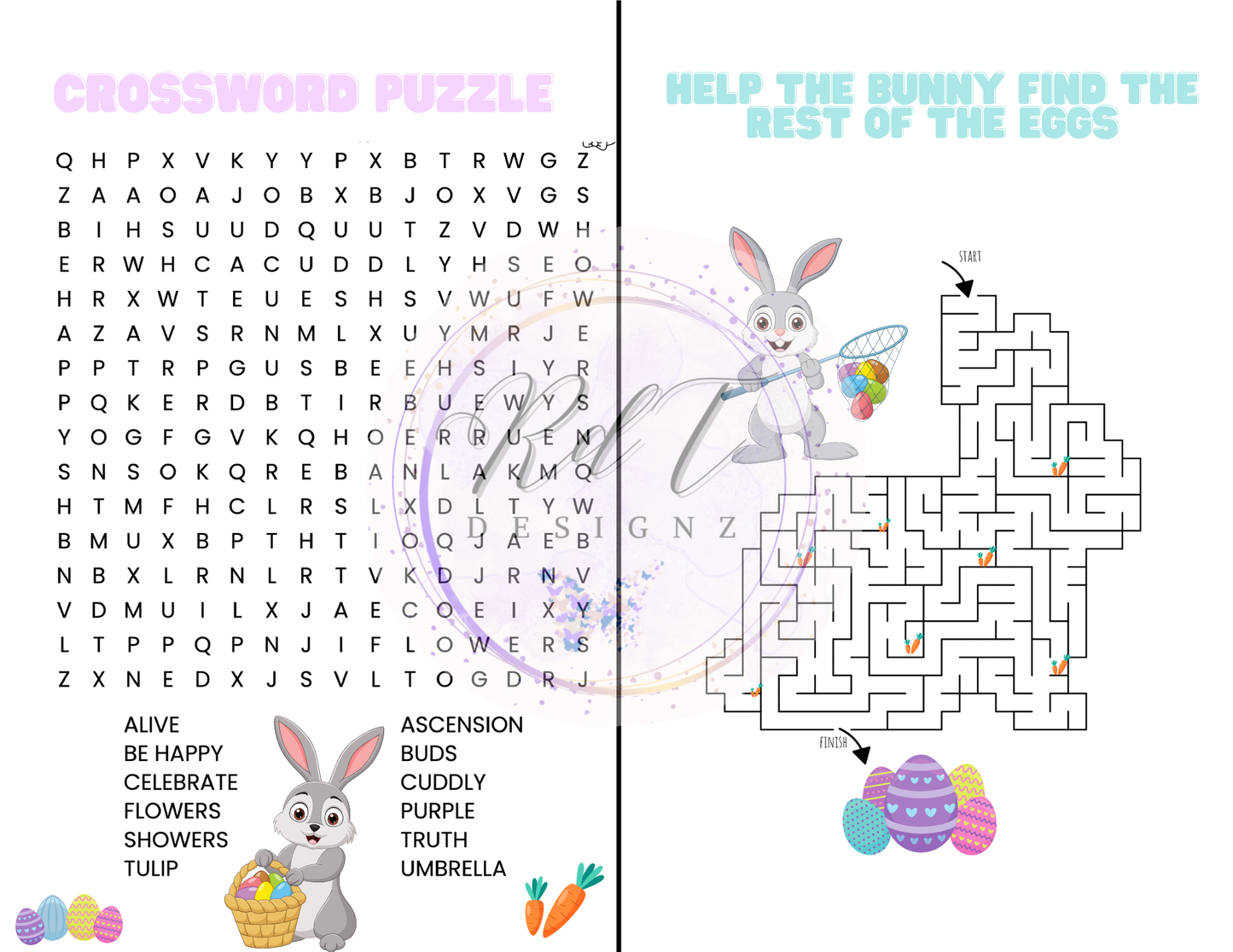 Easter Coloring Book Template
