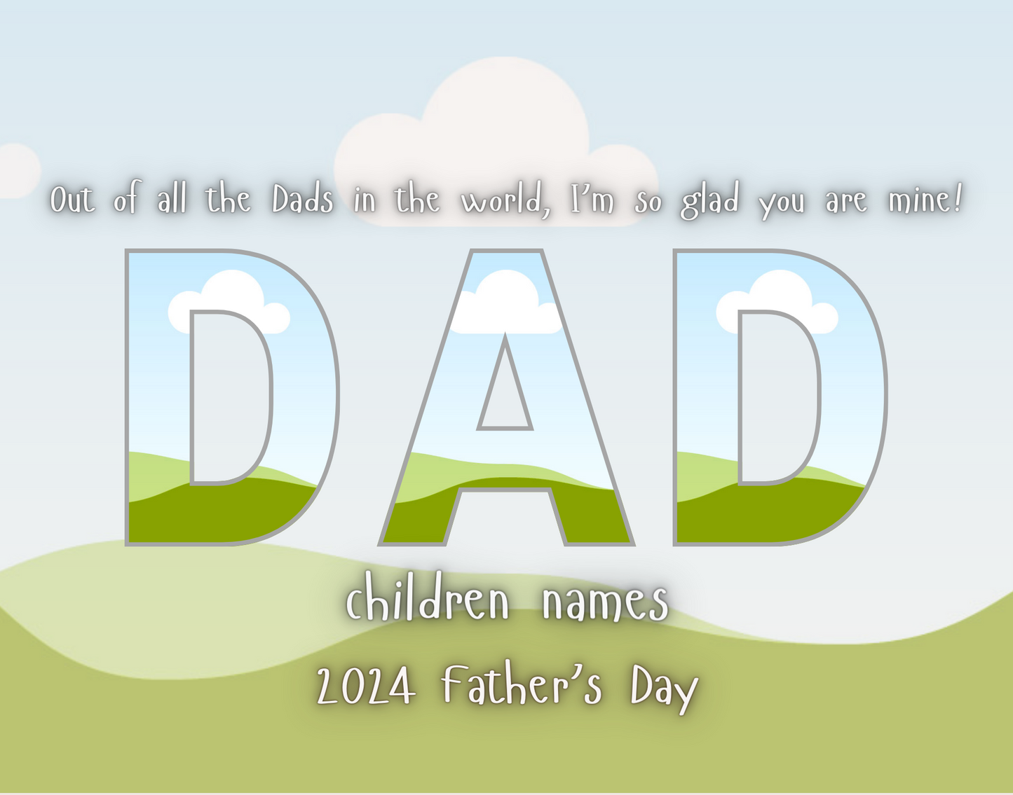 Free Editable Father's Day SINGLE Canva Design - (DAD)