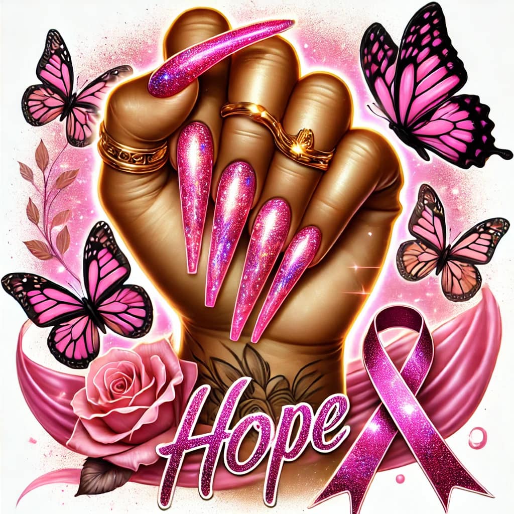 AI Images (Disease Awareness) - HOPE Nail Designs