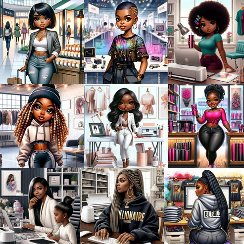 AI Stock Images Bundle (Cartoon Ladies)