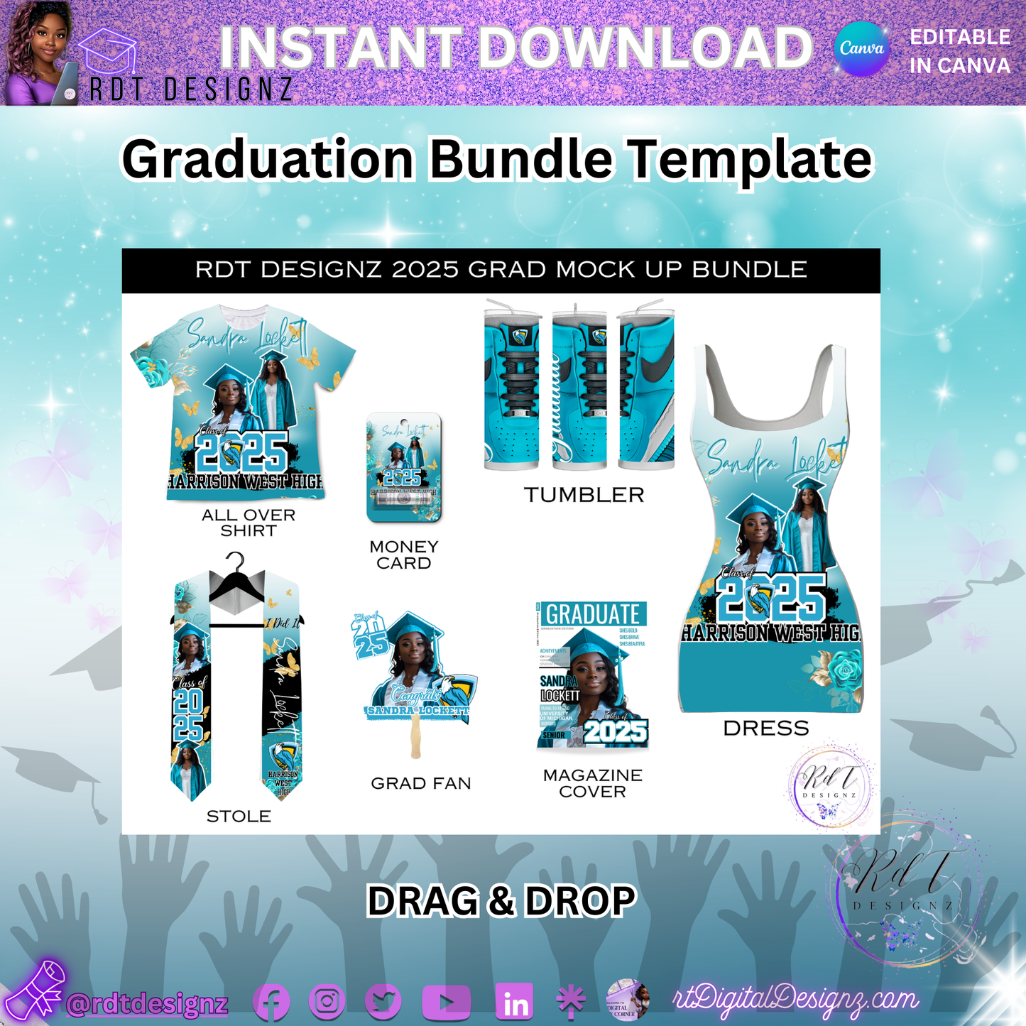 Grad Mockup Bundle 2025 - Turquoise