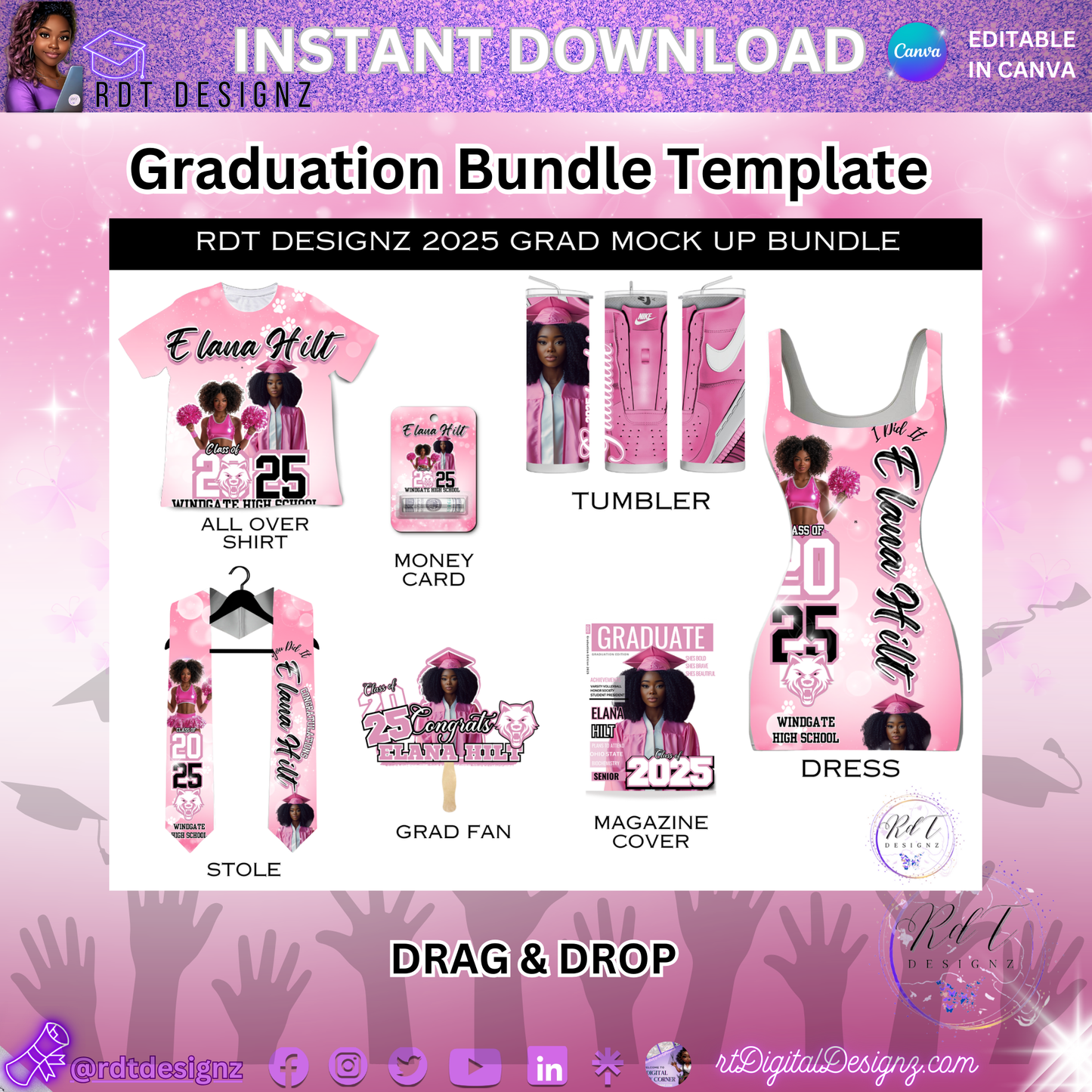 Grad Mockup Bundle 2025 - Pink