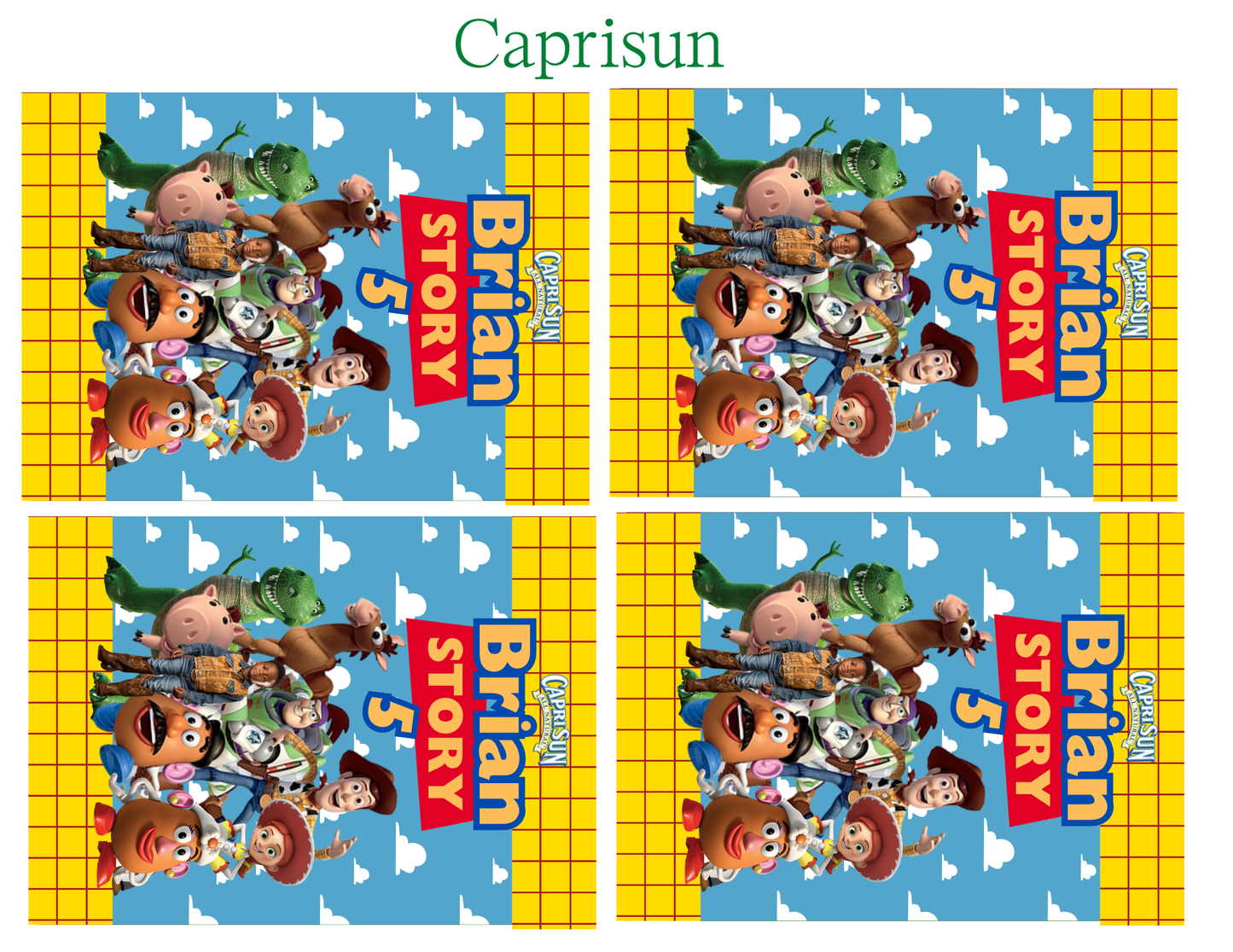 Party Favor Themed Templates - Toy Story