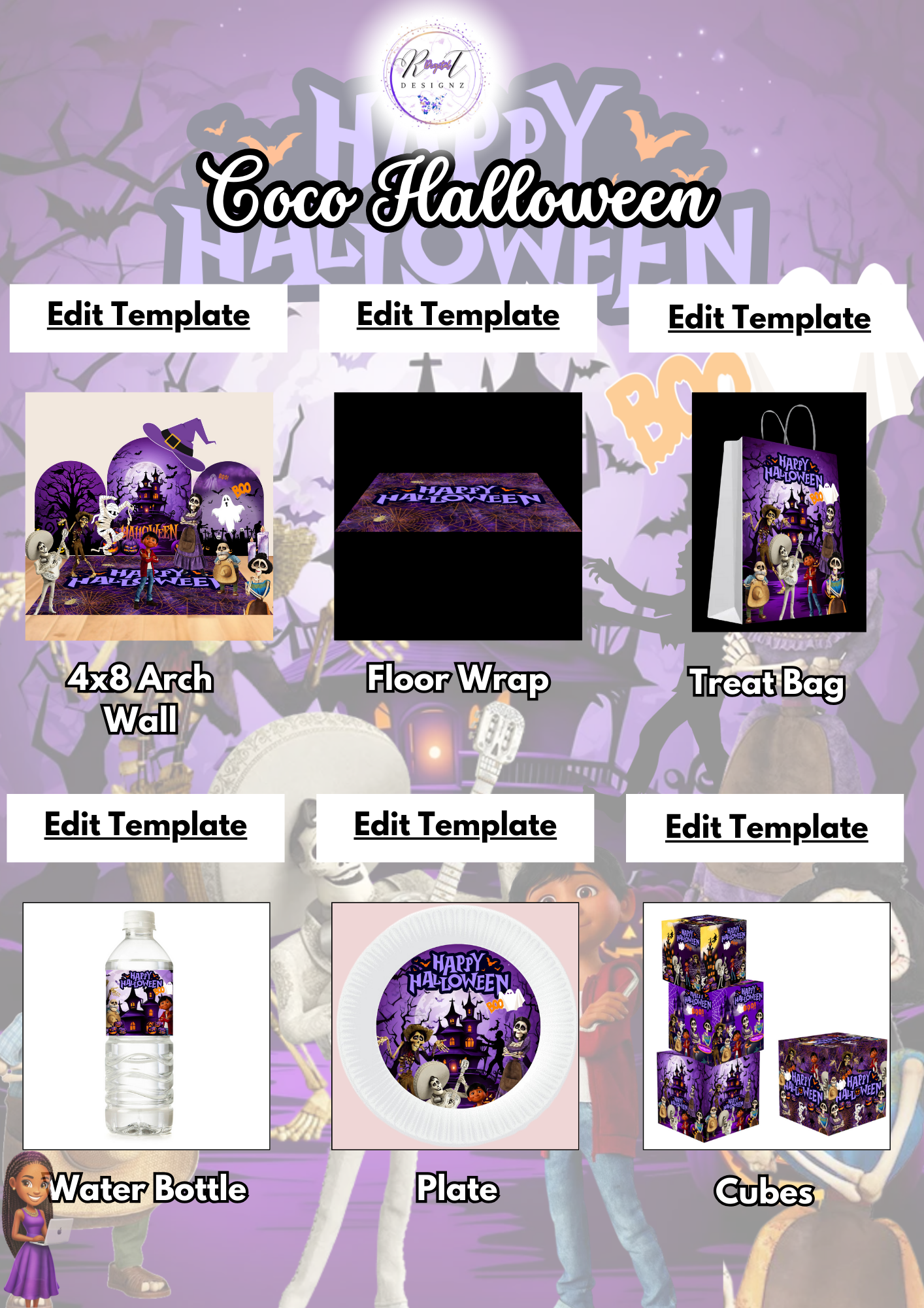 Holiday Planner Digital Templates - Coco Halloween