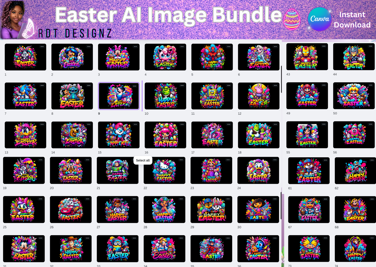 Easter AI Digital Designs Bundle