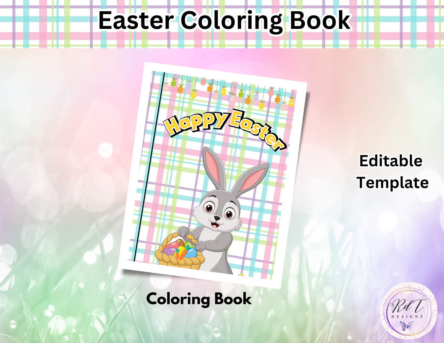 Easter Coloring Book Template