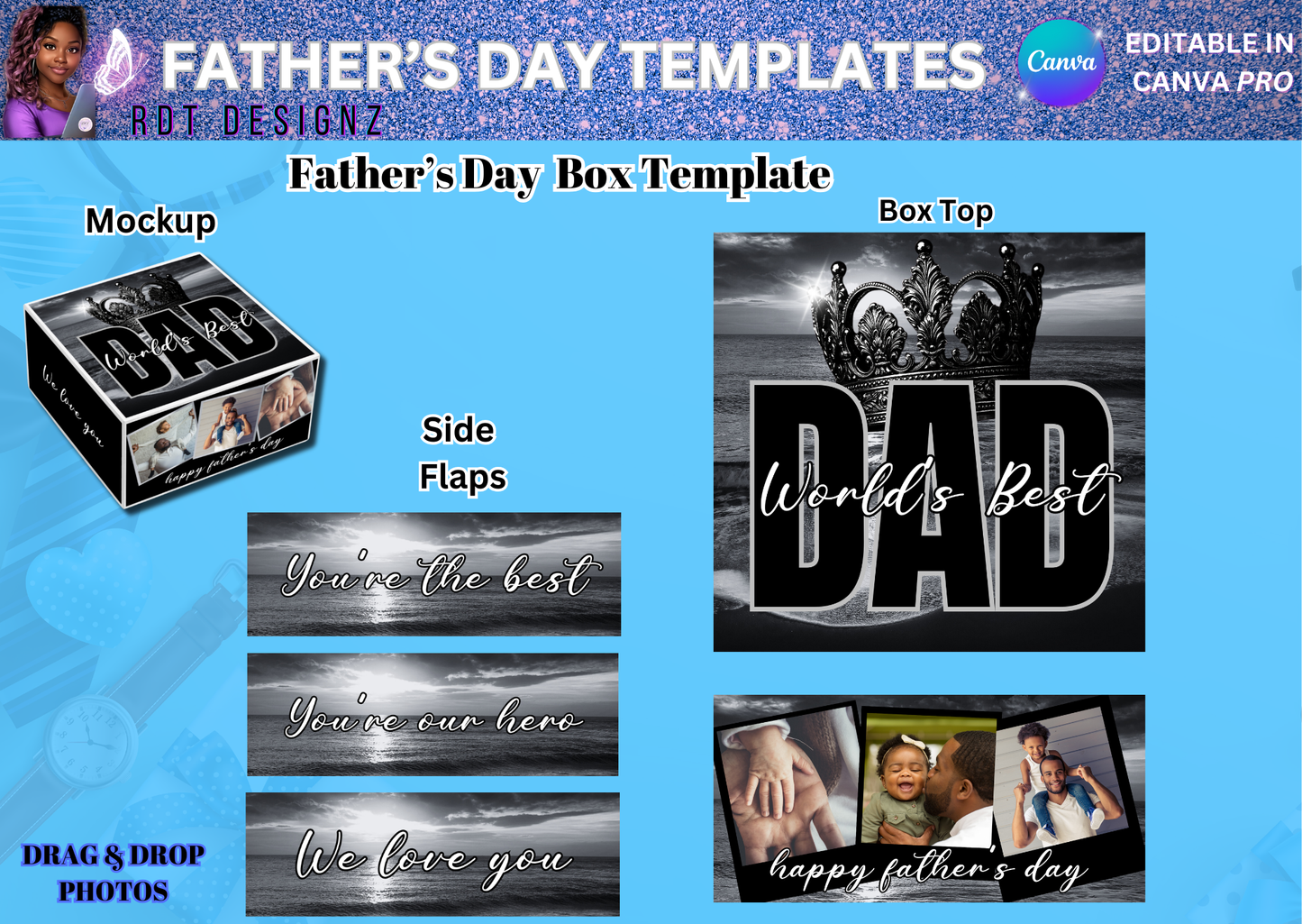 FATHERS DAY Gift Box Templates