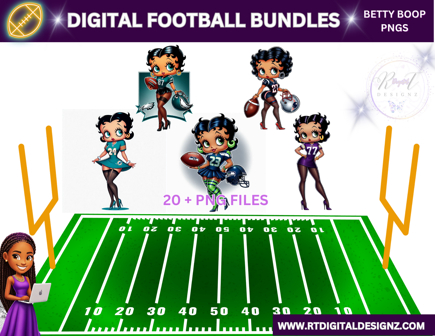 FREE Football Image (BETTY BOOP) Eagles