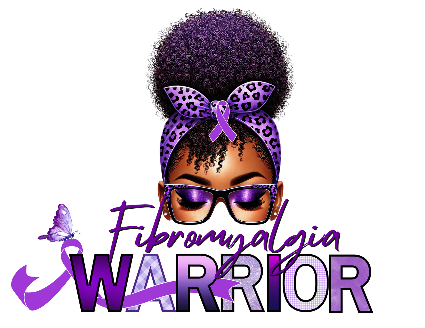 Warrior Graphic T-Shirt Design "Fibroid Awareness" (PNG ONLY)