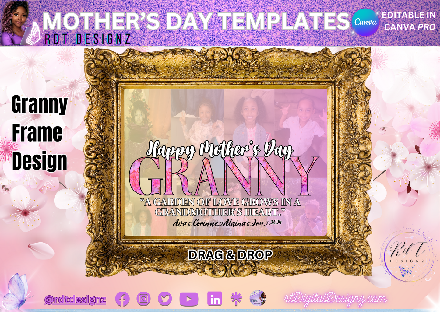 Granny Mothers Day Canva Design - (GRANNY)