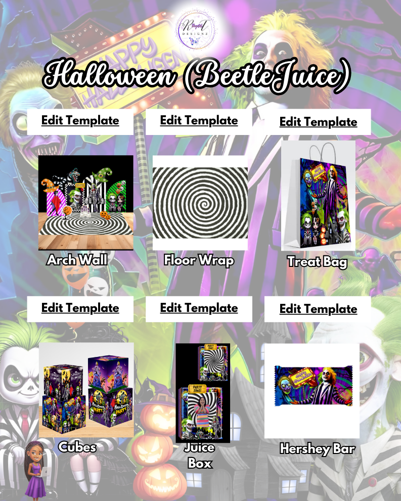 Holiday Planner Digital Templates - Beetle Juice