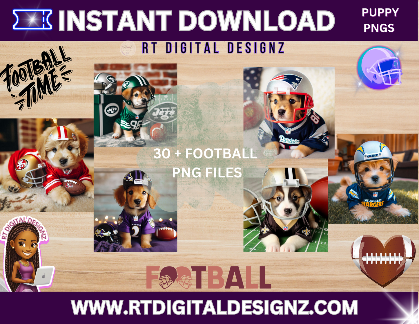 FREE Football Image (PUPPY)