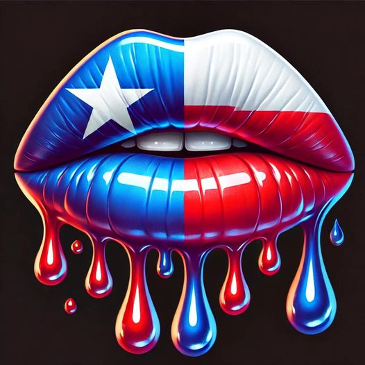 Independence Day Holiday Digital Image (Drip Lips)