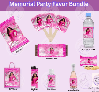 Memorial Party Favor Editable Template