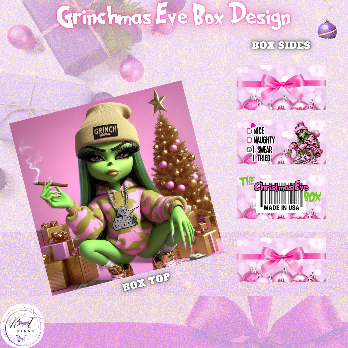 Christmas Eve Grinch Treat Box Designs (VIEWING OPTIONS)