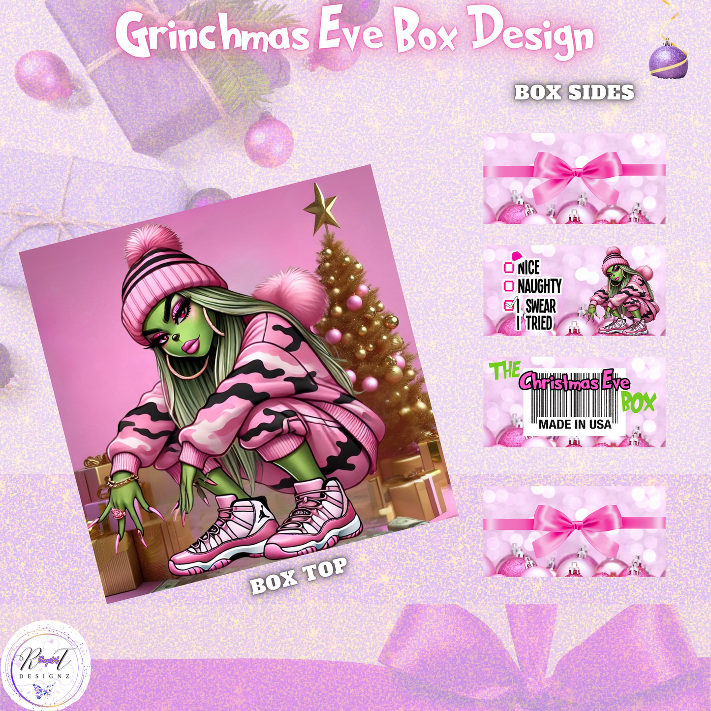Christmas Eve Grinch Treat Box Designs (VIEWING OPTIONS)