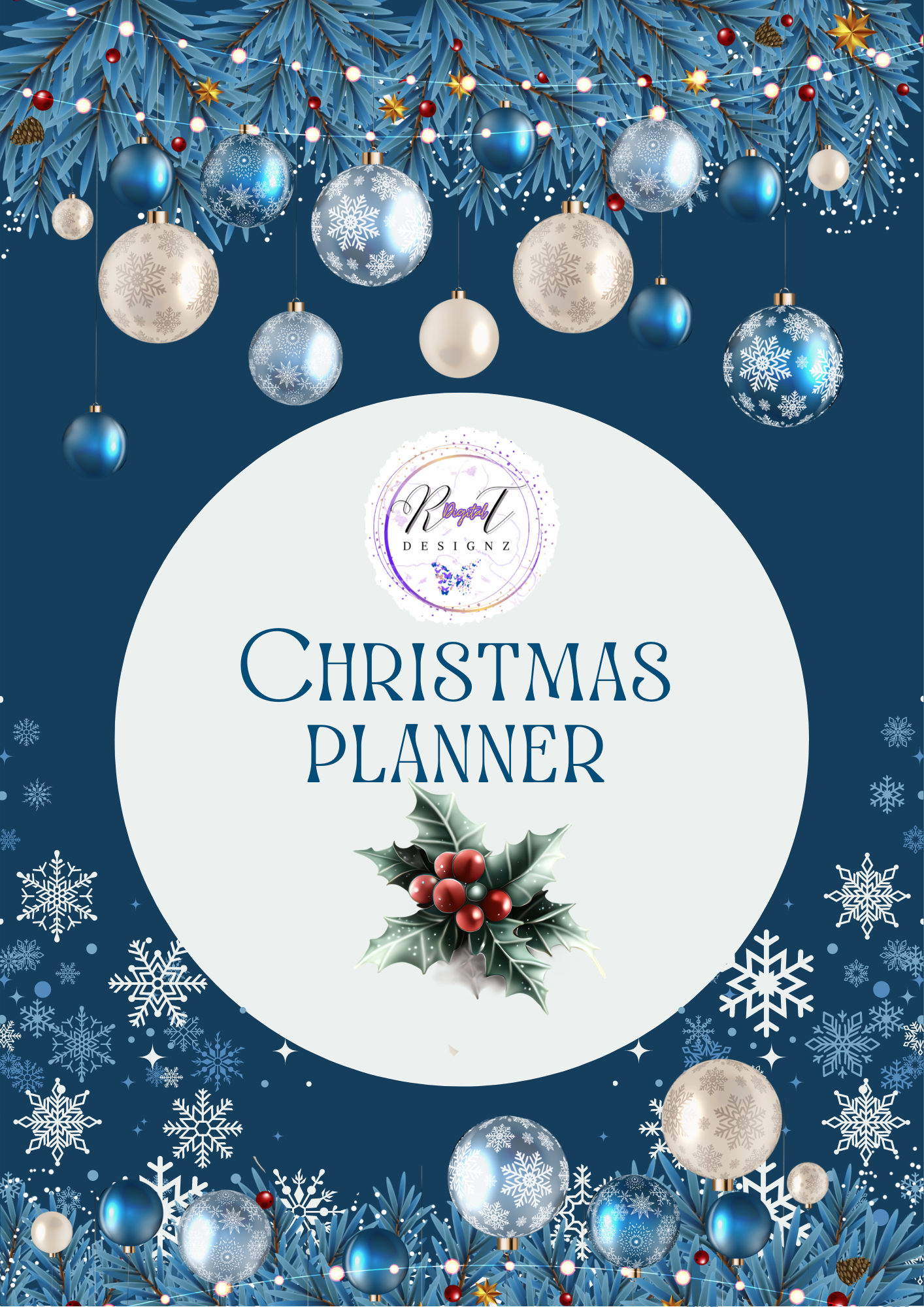Christmas Holiday Digital Planner (BLUE) PDF