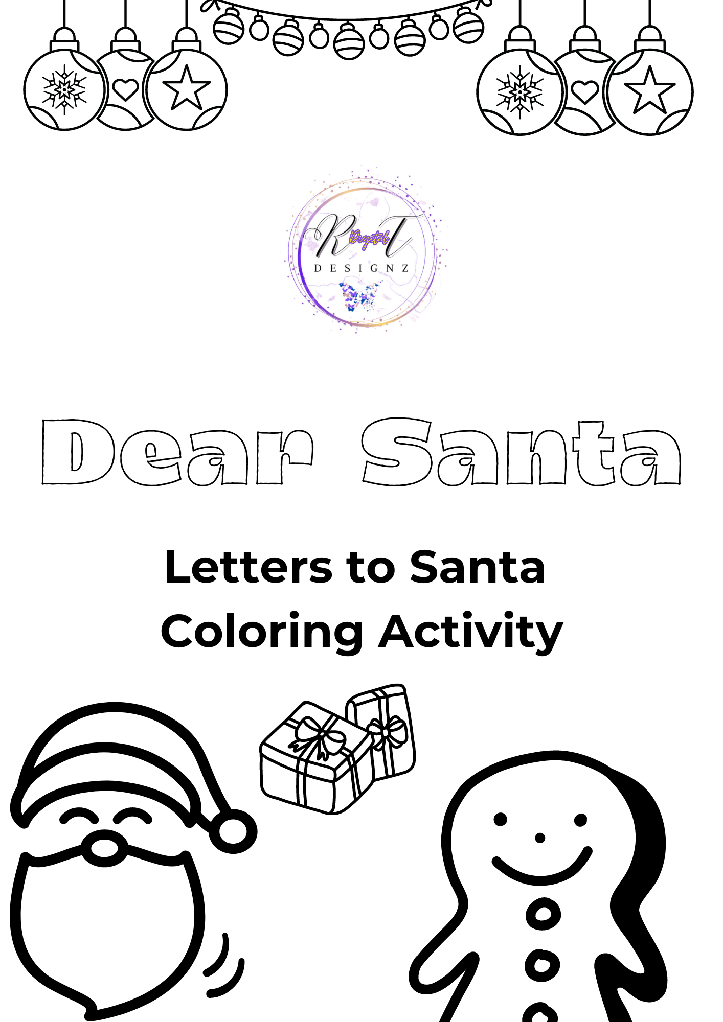 Letters to Santa Coloring Activity Book (PDF)