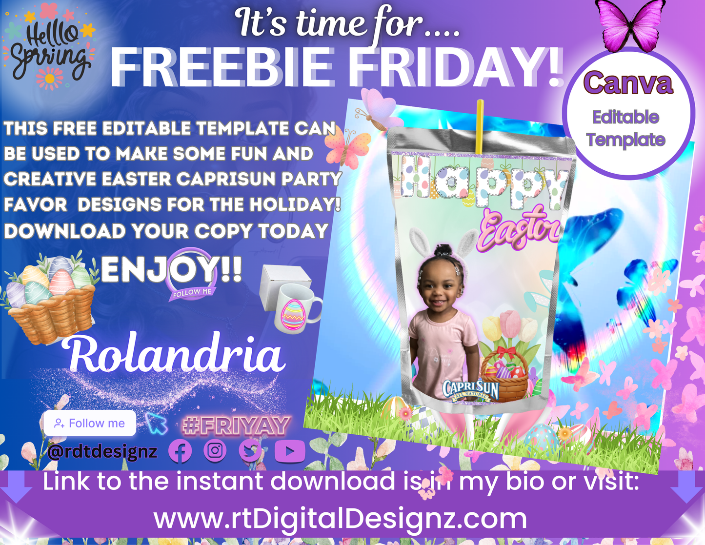 FREEBIE Easter Editable Template - Caprisun