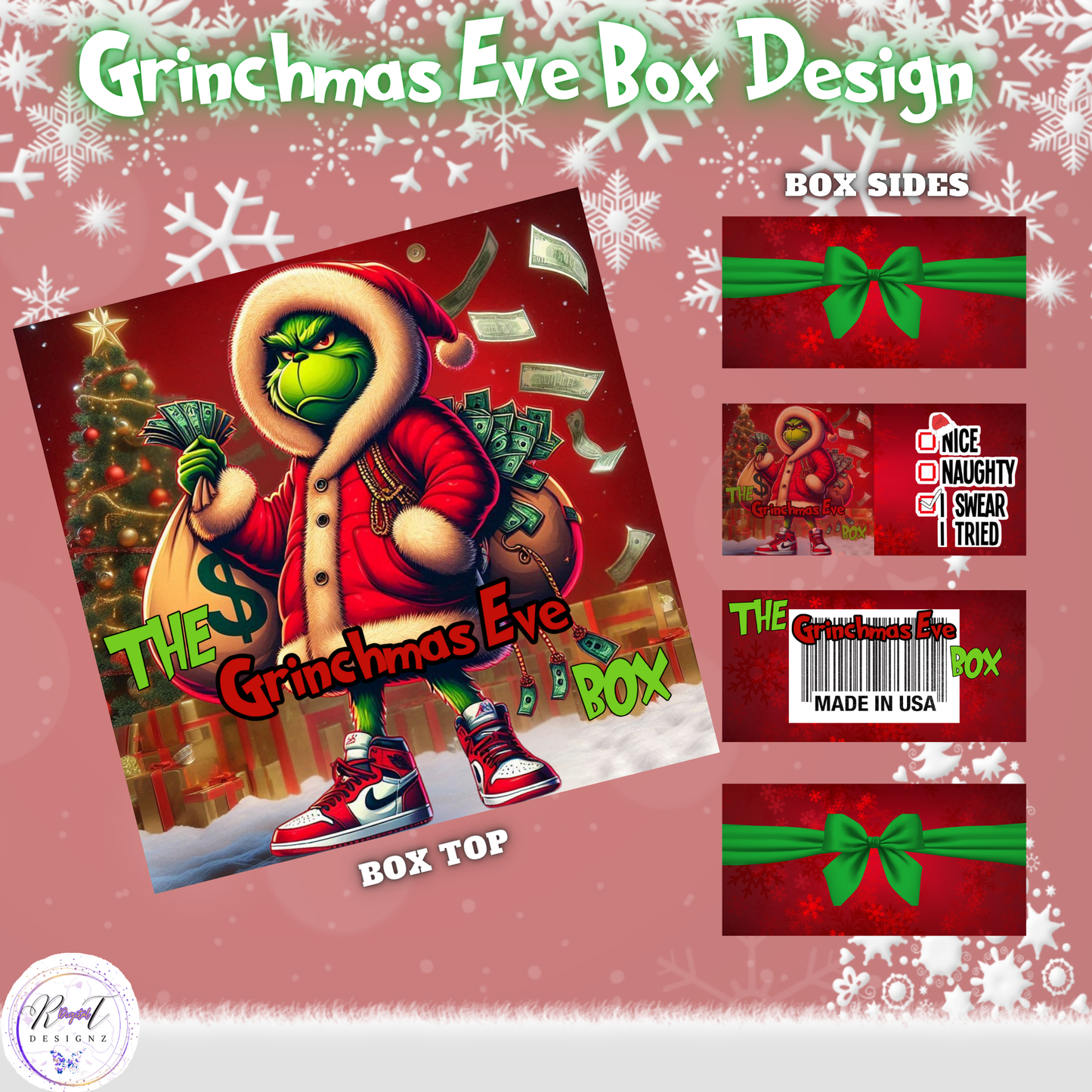 Christmas Eve Grinch Treat Box Designs (VIEWING OPTIONS)
