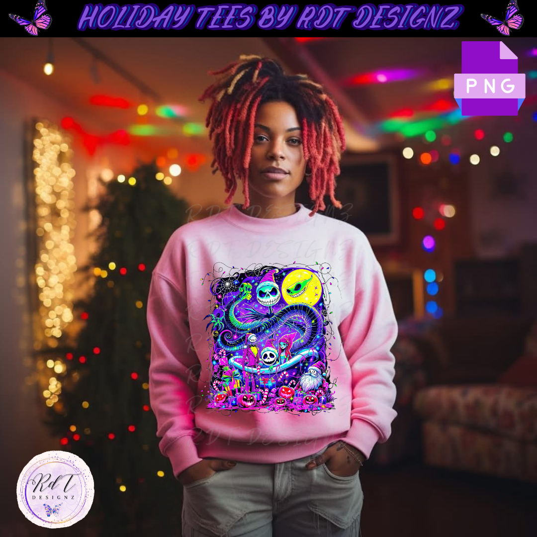 Christmas TEE - Nightmare before Christmas Design (PNG)