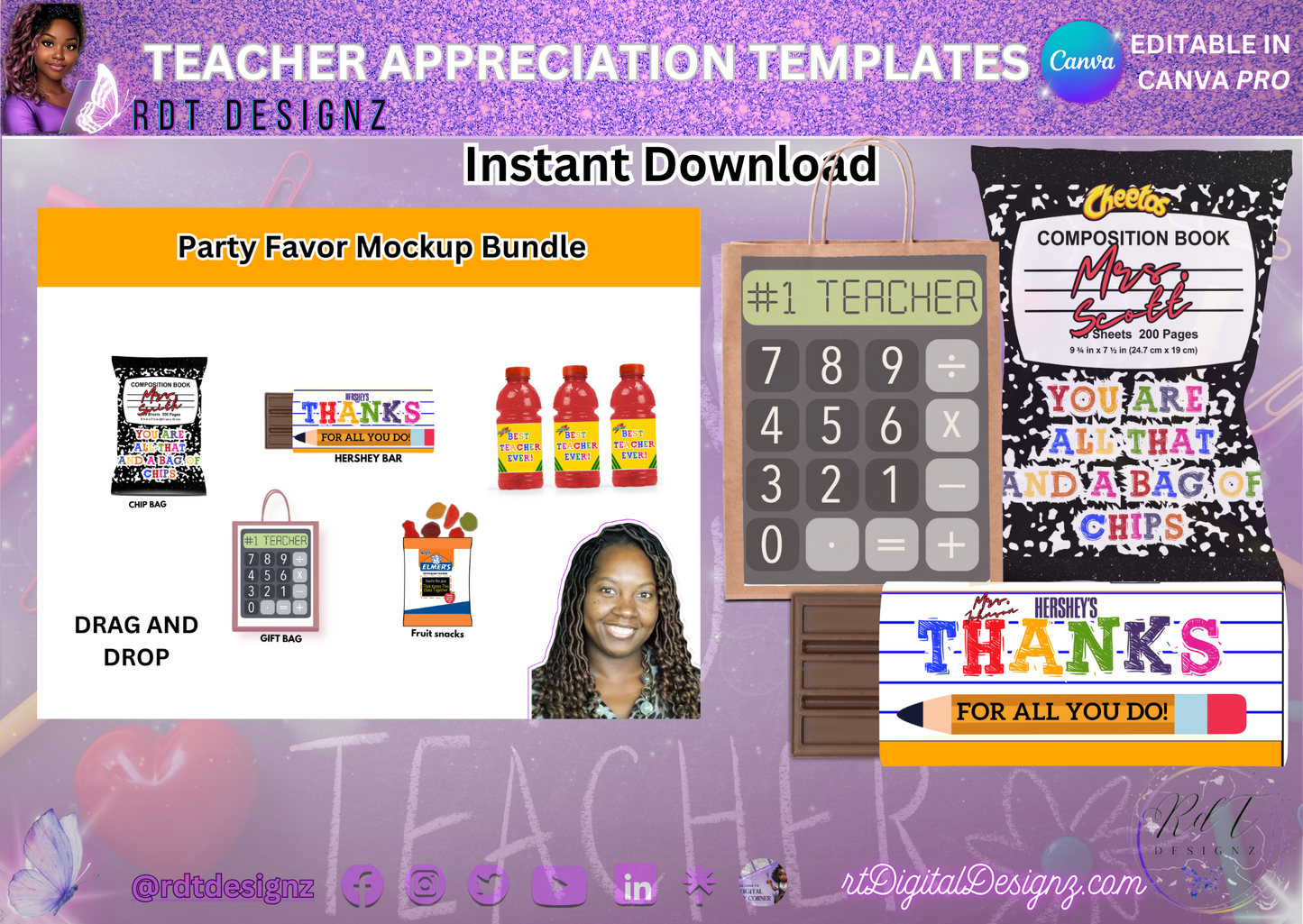 Teachers Party Favor Bundle Template 2