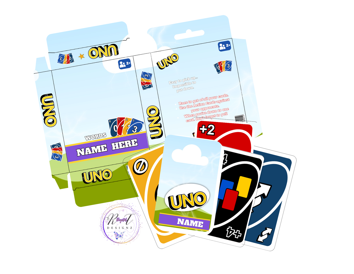 UNO Game Box Template