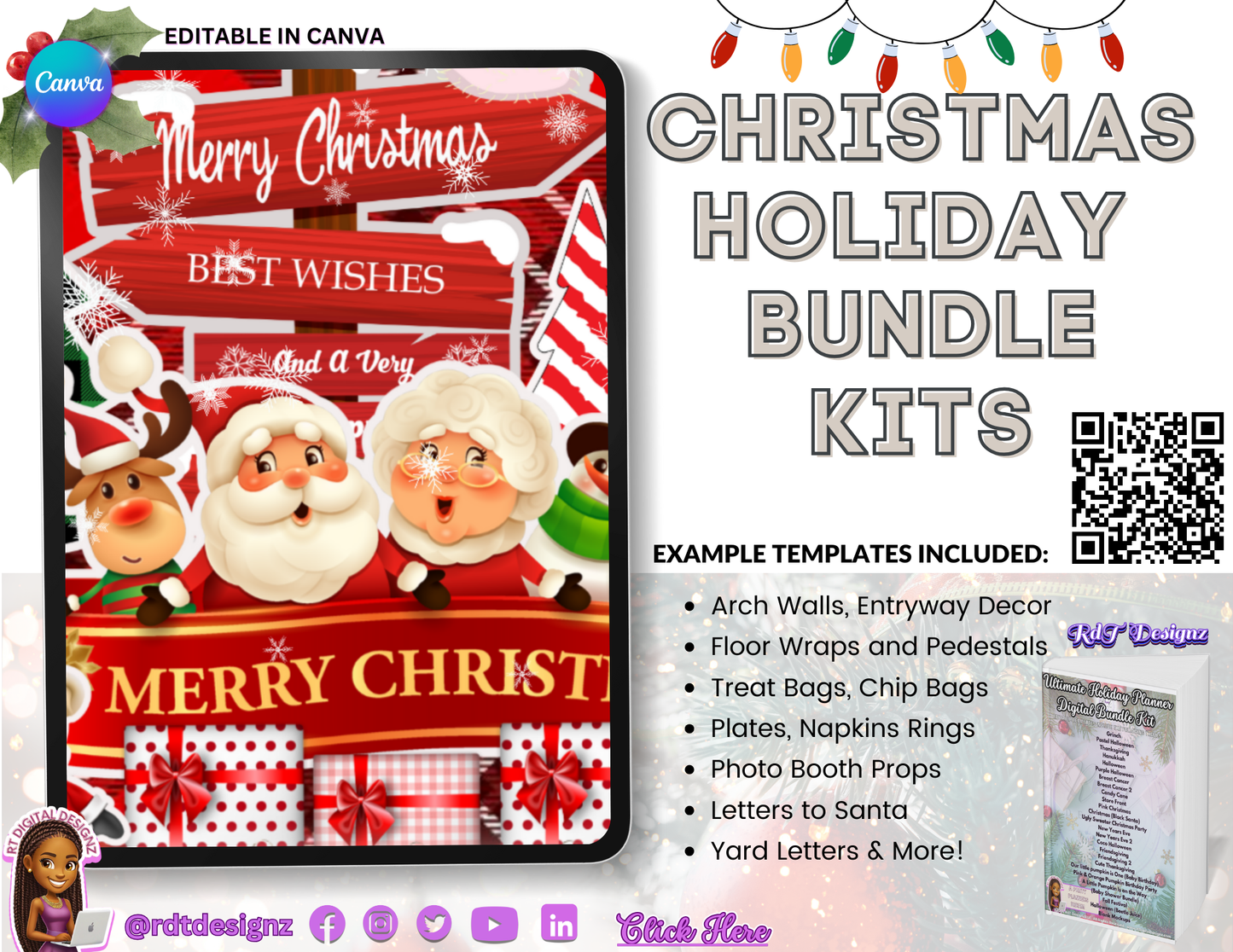 Holiday Planner Digital Templates - Ugly Sweater Christmas