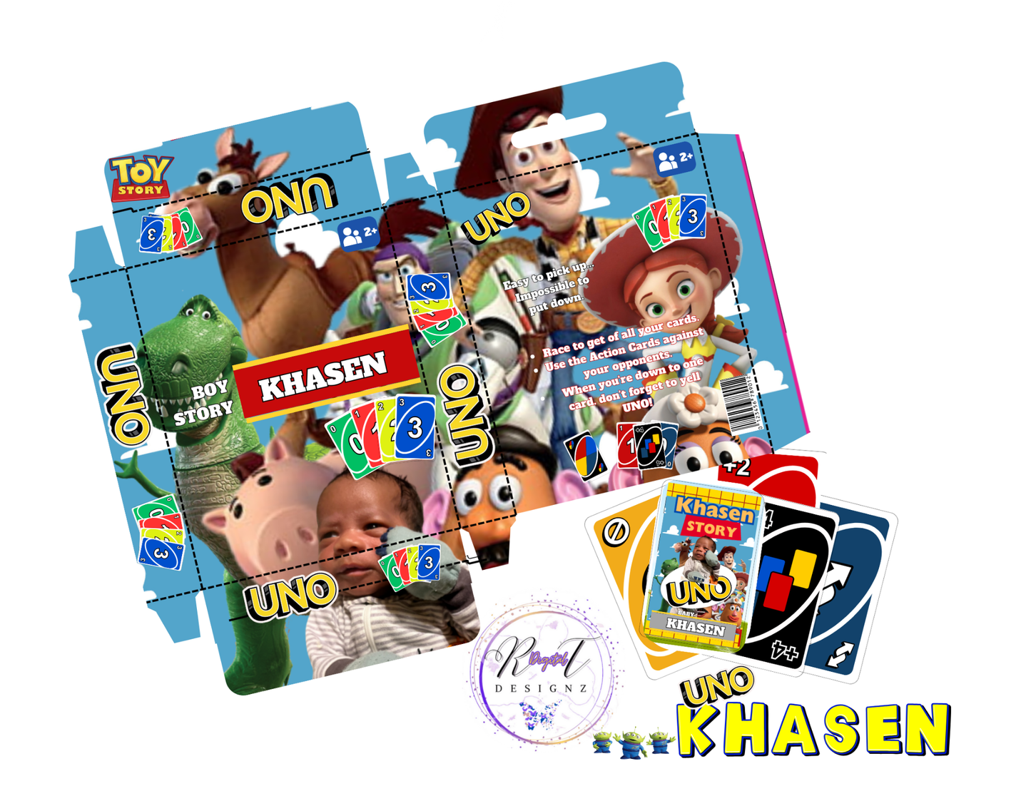 UNO Game Box Template