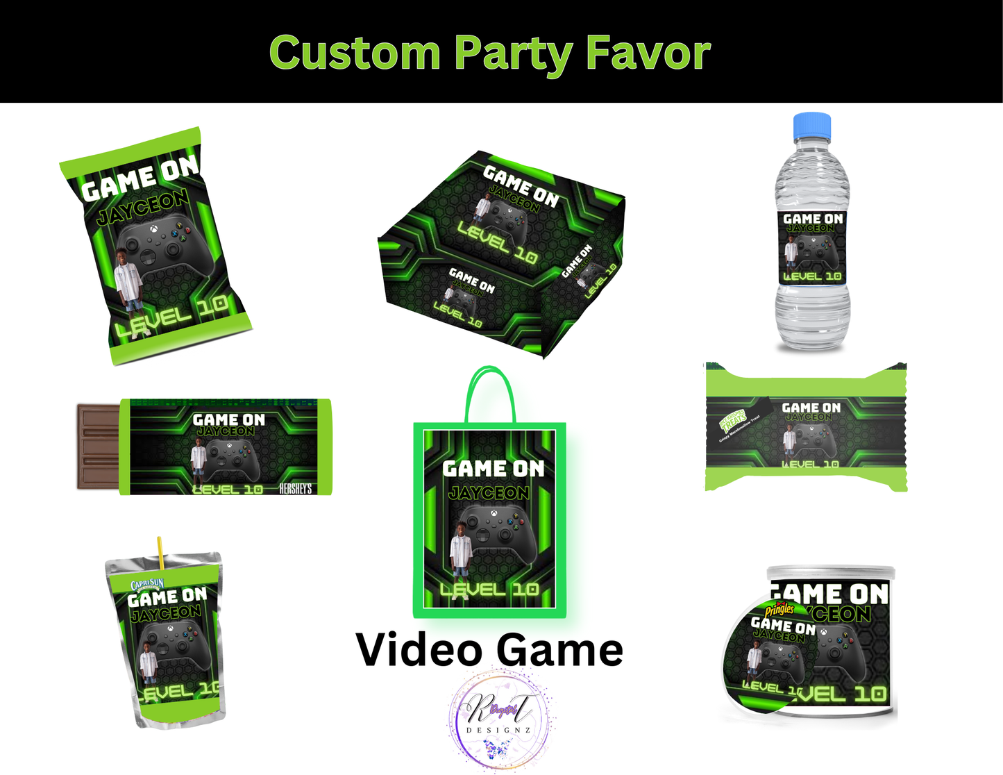 Party Favor Themed Templates - Video Game