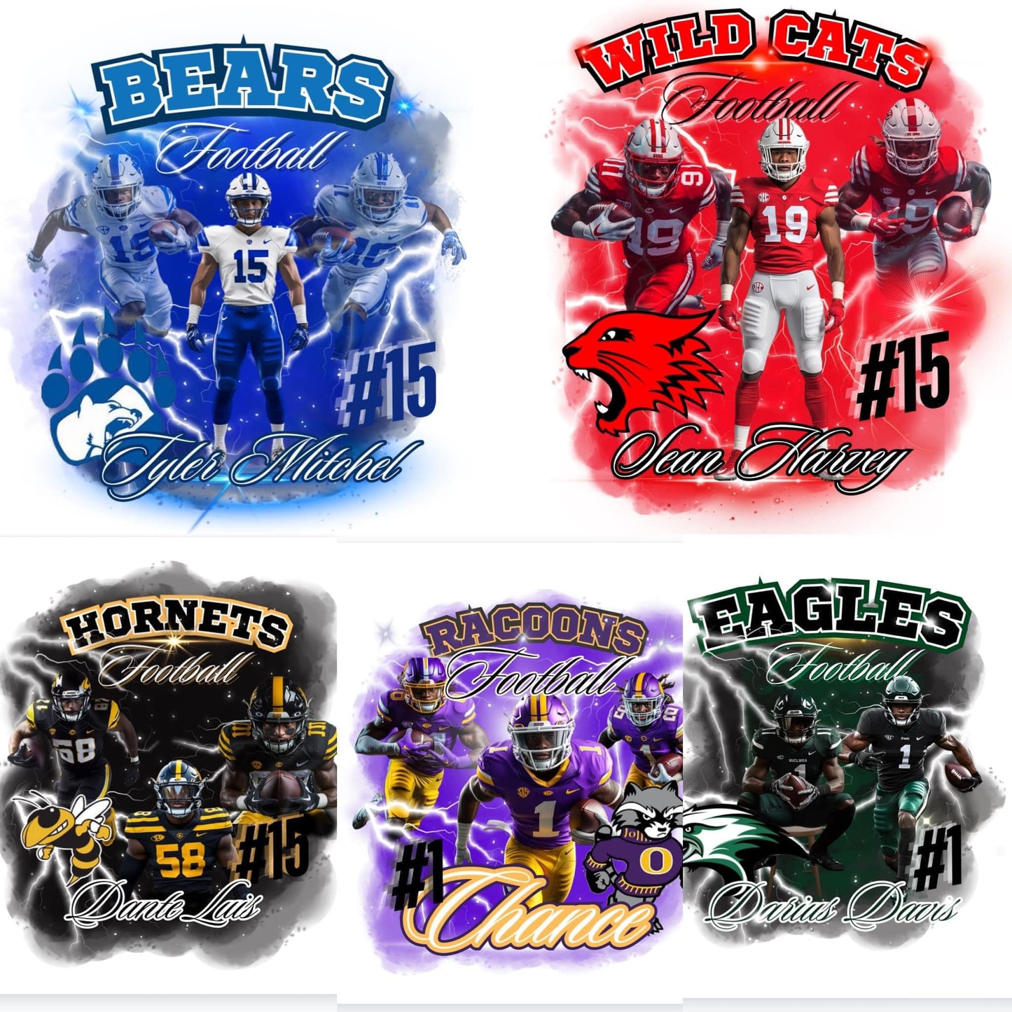 Editable Football Digital Designs Product Kit