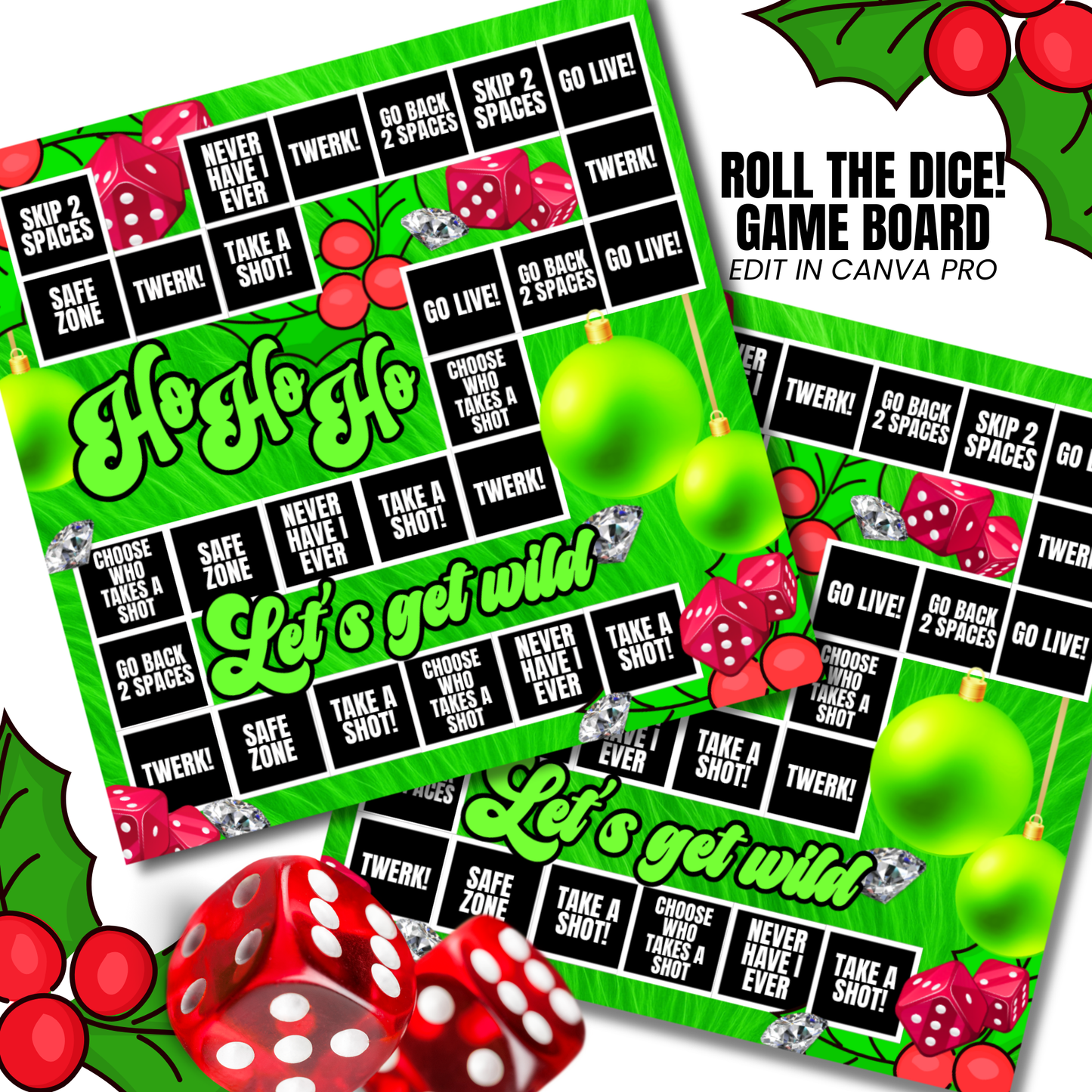 Christmas Game Board Templates w Mockups