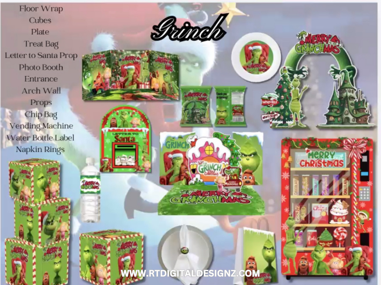 Holiday Planner Digital Templates - Grinch Christmas
