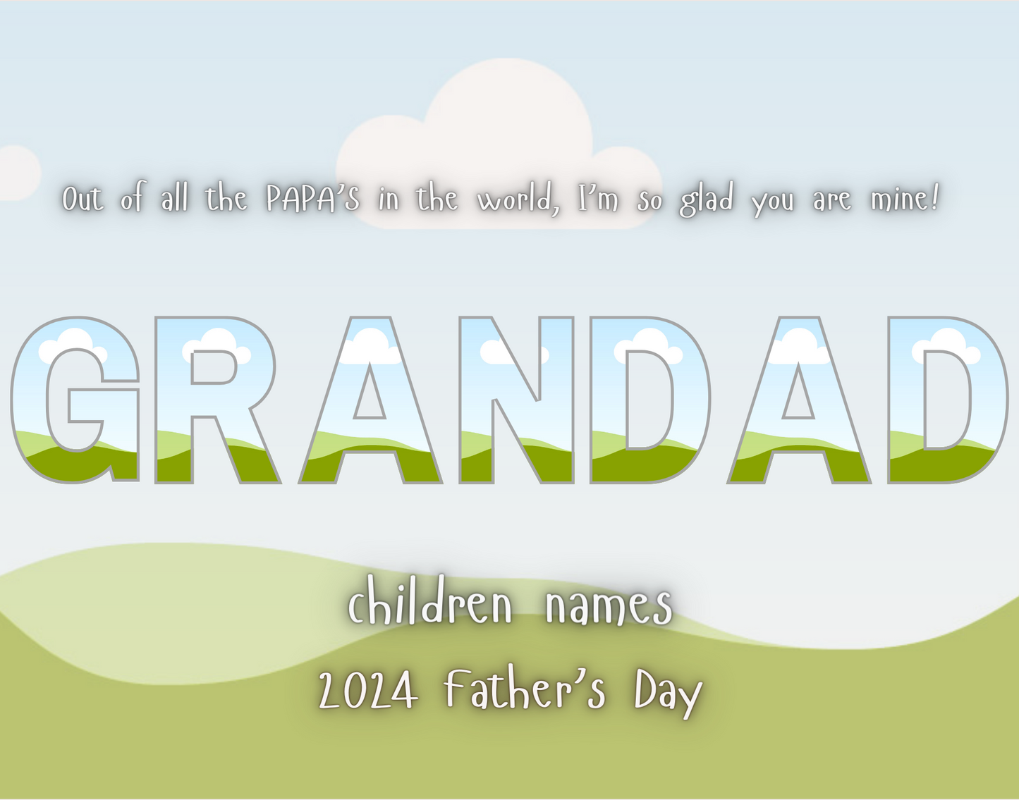 Father Day Canva Frame Editable Design Bundle (GRANDPA-9)