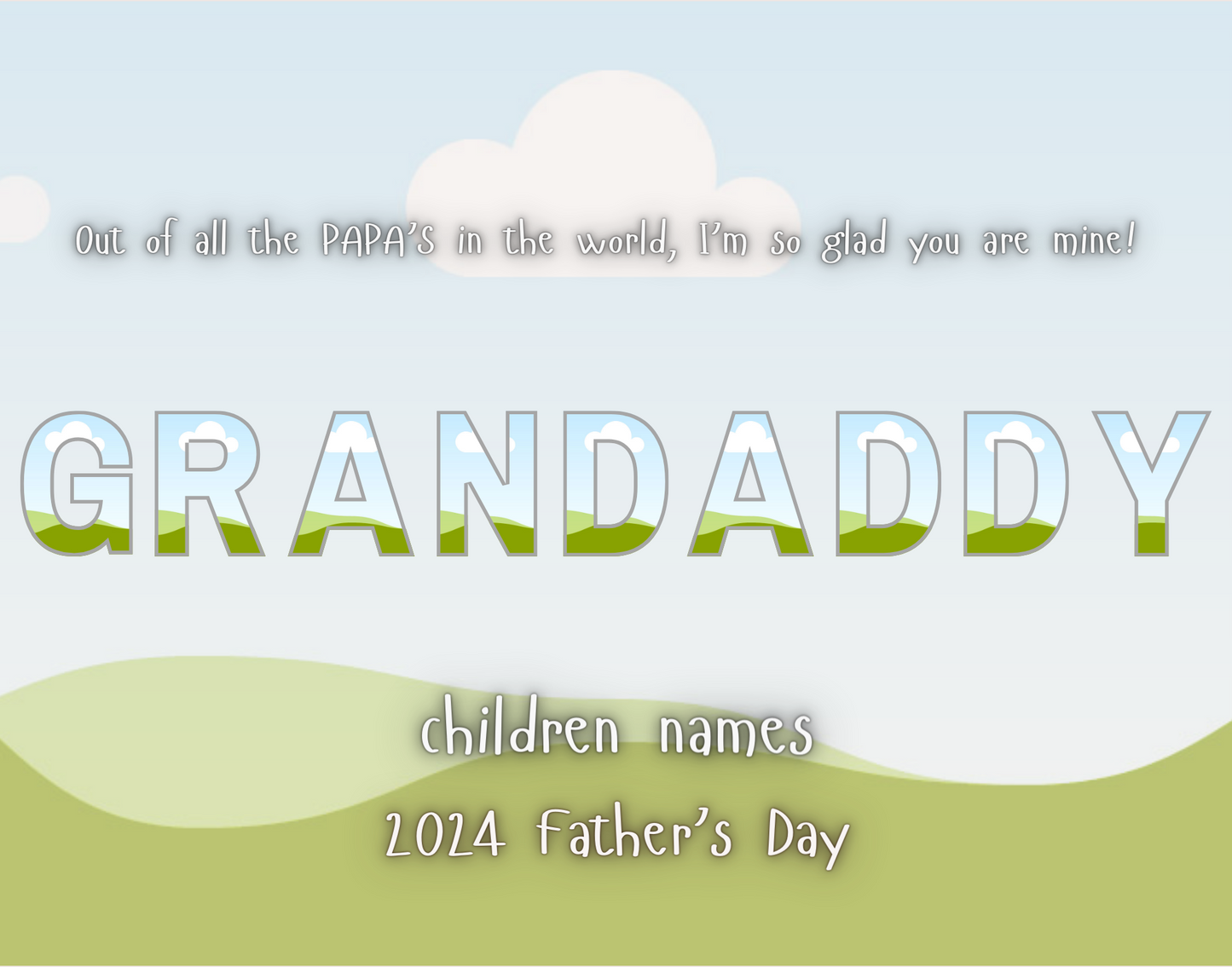Father Day Canva Frame Editable Design Bundle (GRANDPA-9)