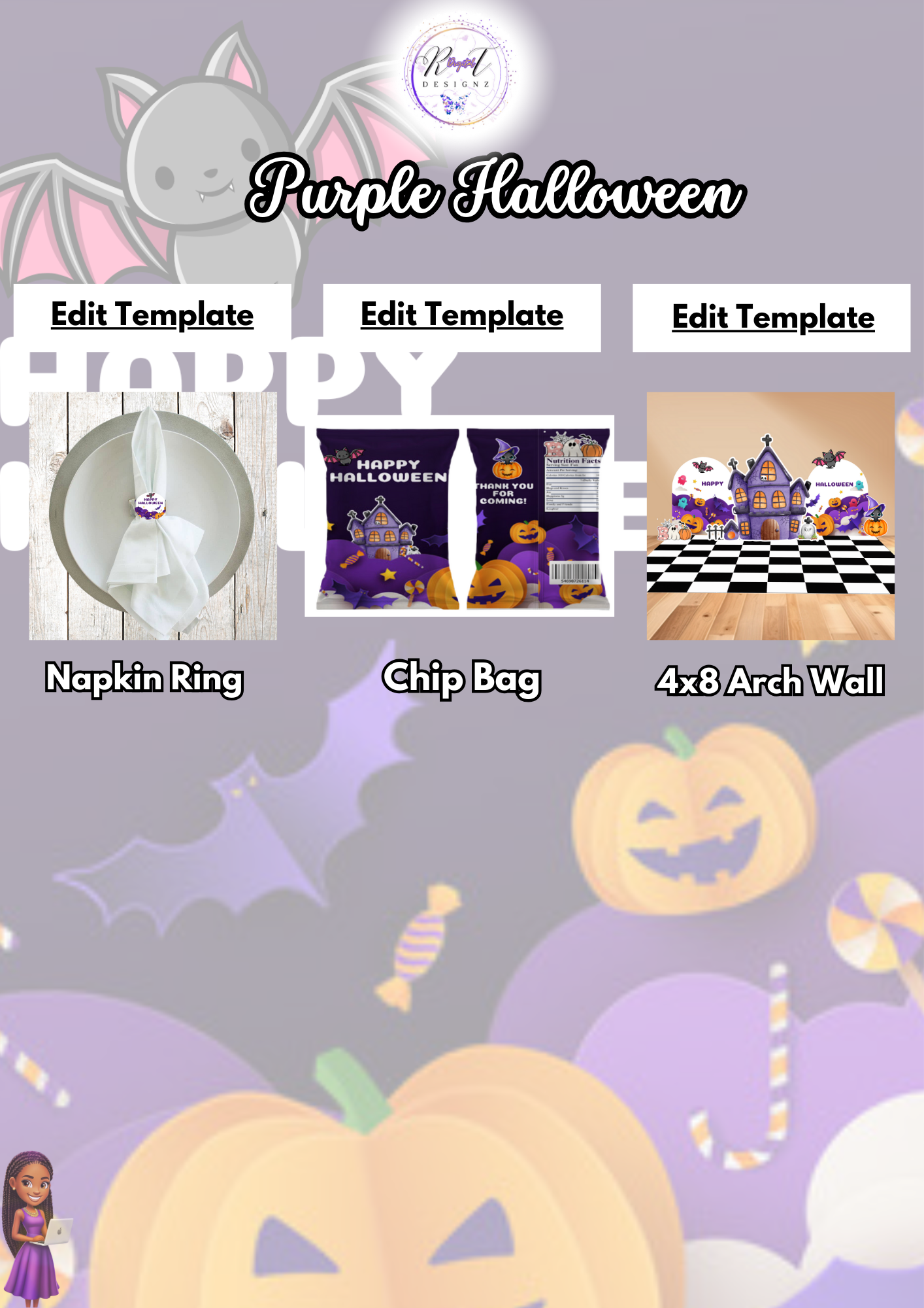 Holiday Planner Digital Template "Bundle"  - 5 Halloween