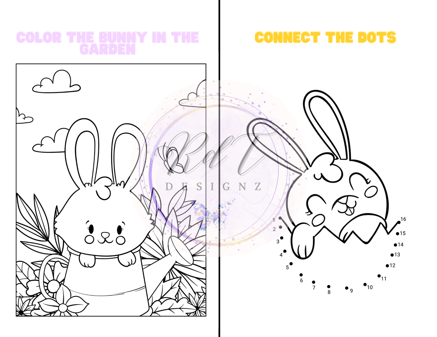 Easter Coloring Book Template