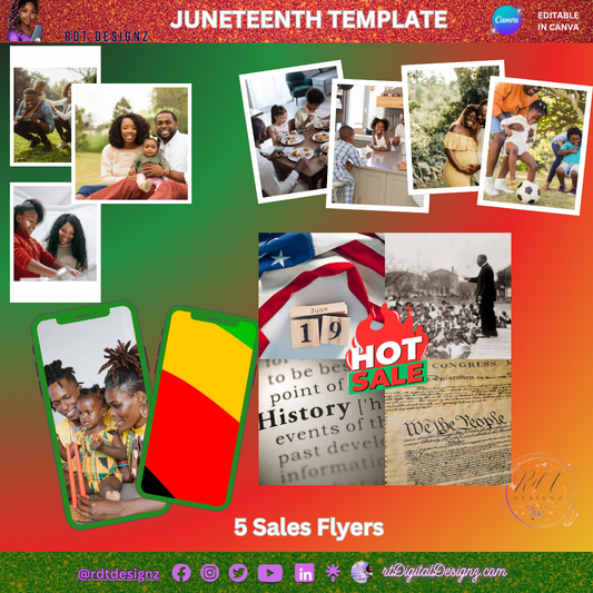 Juneteenth Marketing Sales Flyer Template