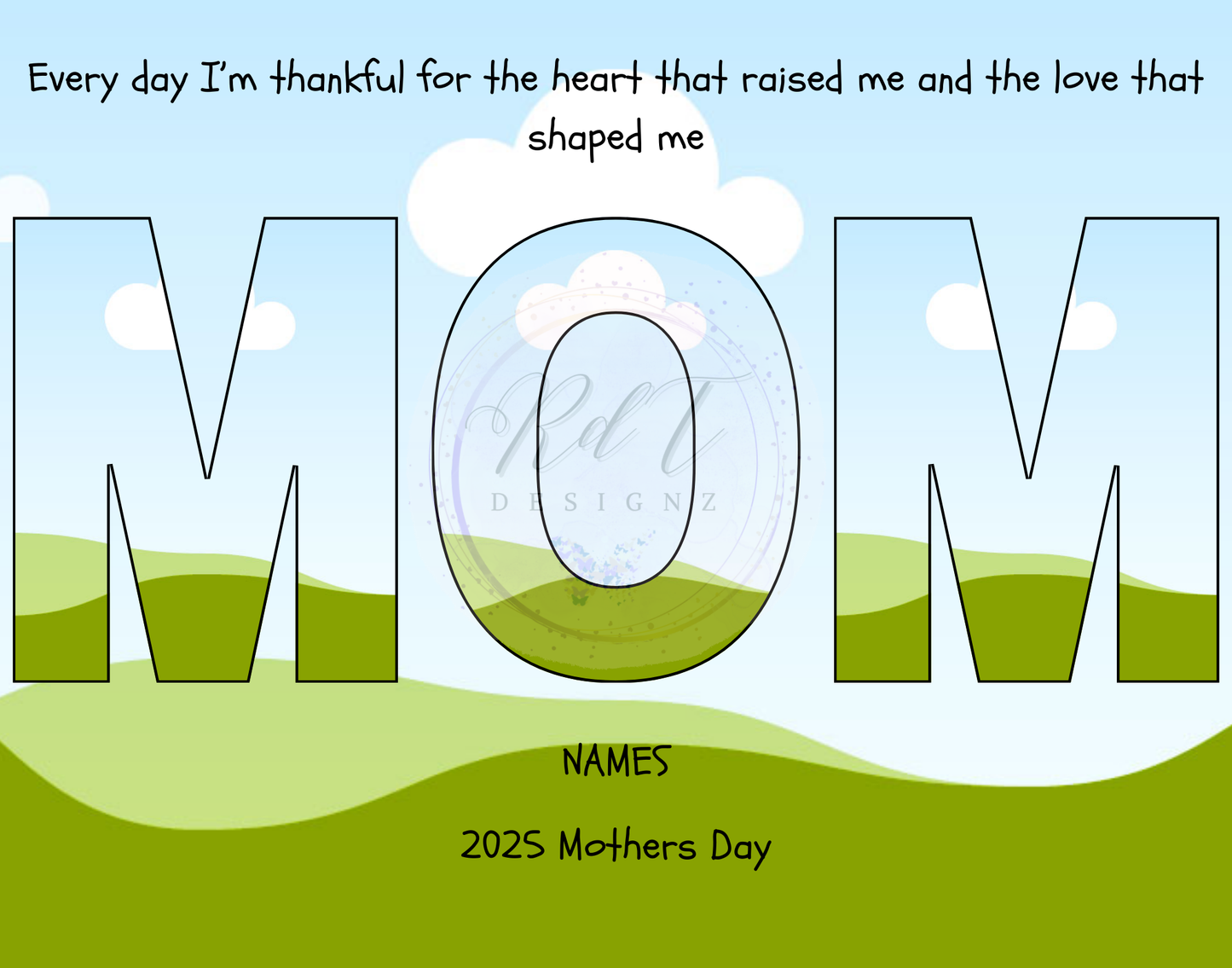 Free Editable Mothers Day SINGLE Canva Design - (MOM)