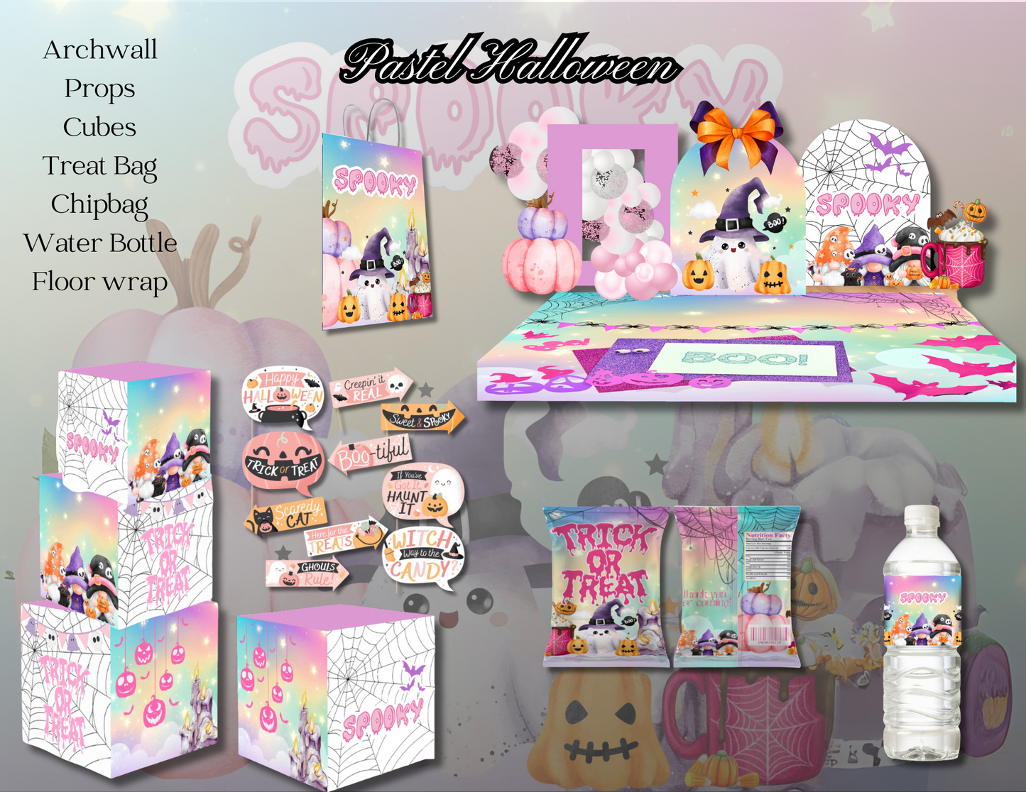 Holiday Planner Digital Templates - Pastel Halloween