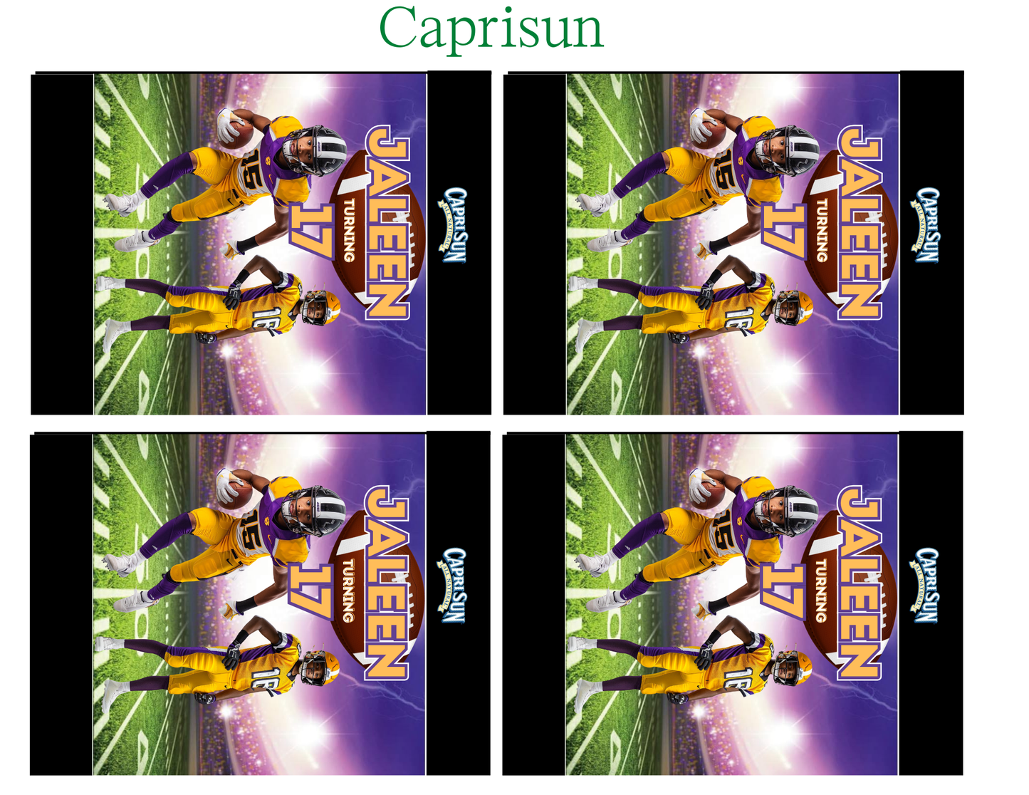 Party Favor Themed Templates - FOOTBALL