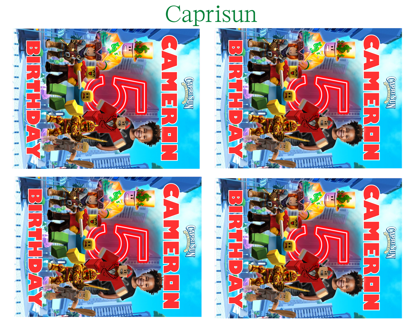Party Favor Themed Templates - Roblox