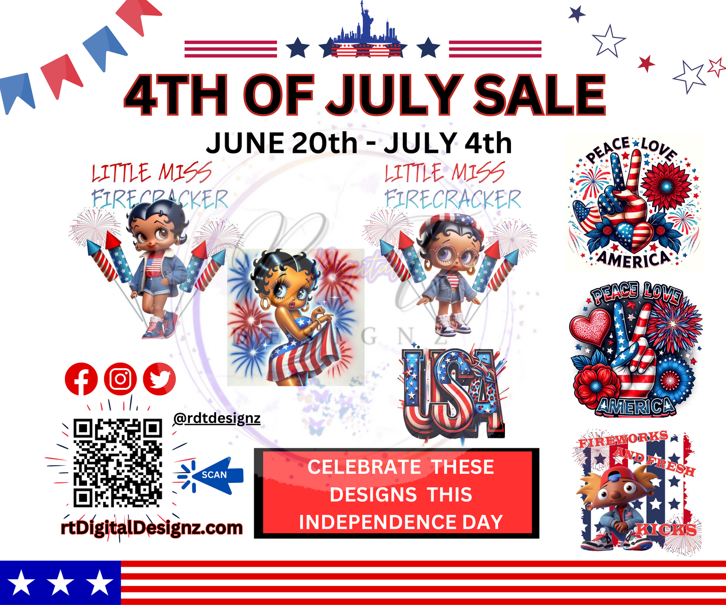 Independence Day Digital Advertising  Flyer