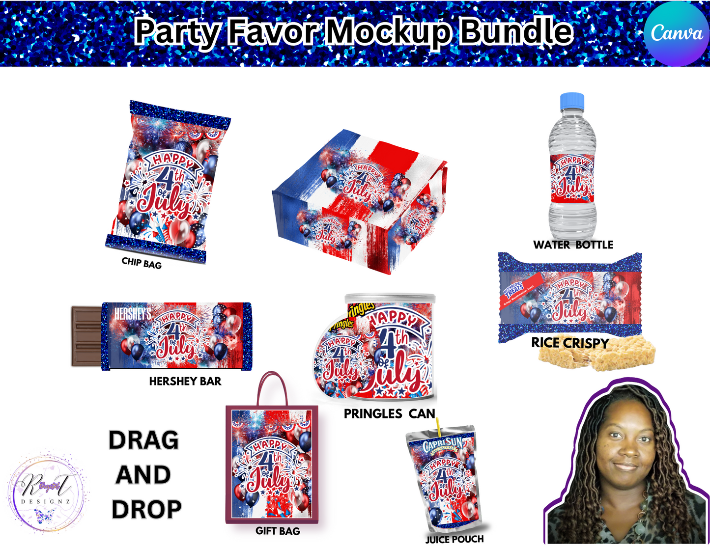 Party Favor Themed Templates - 4th of July