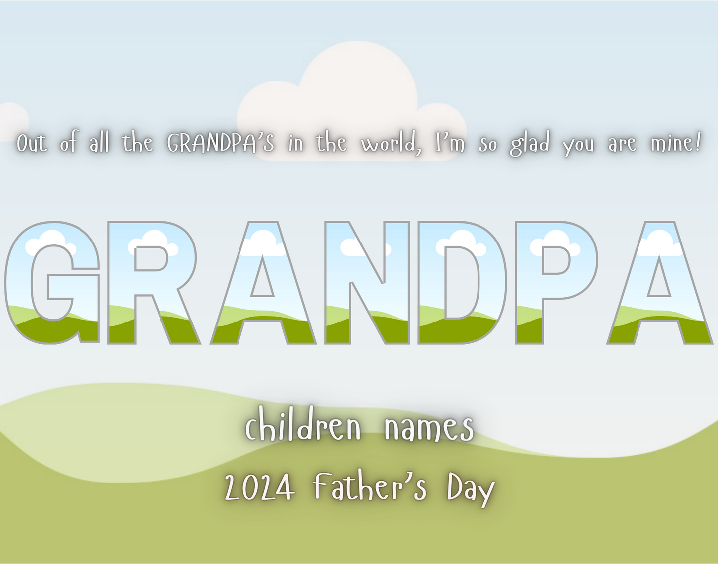Father Day Canva Frame Editable Design Bundle (GRANDPA-9)