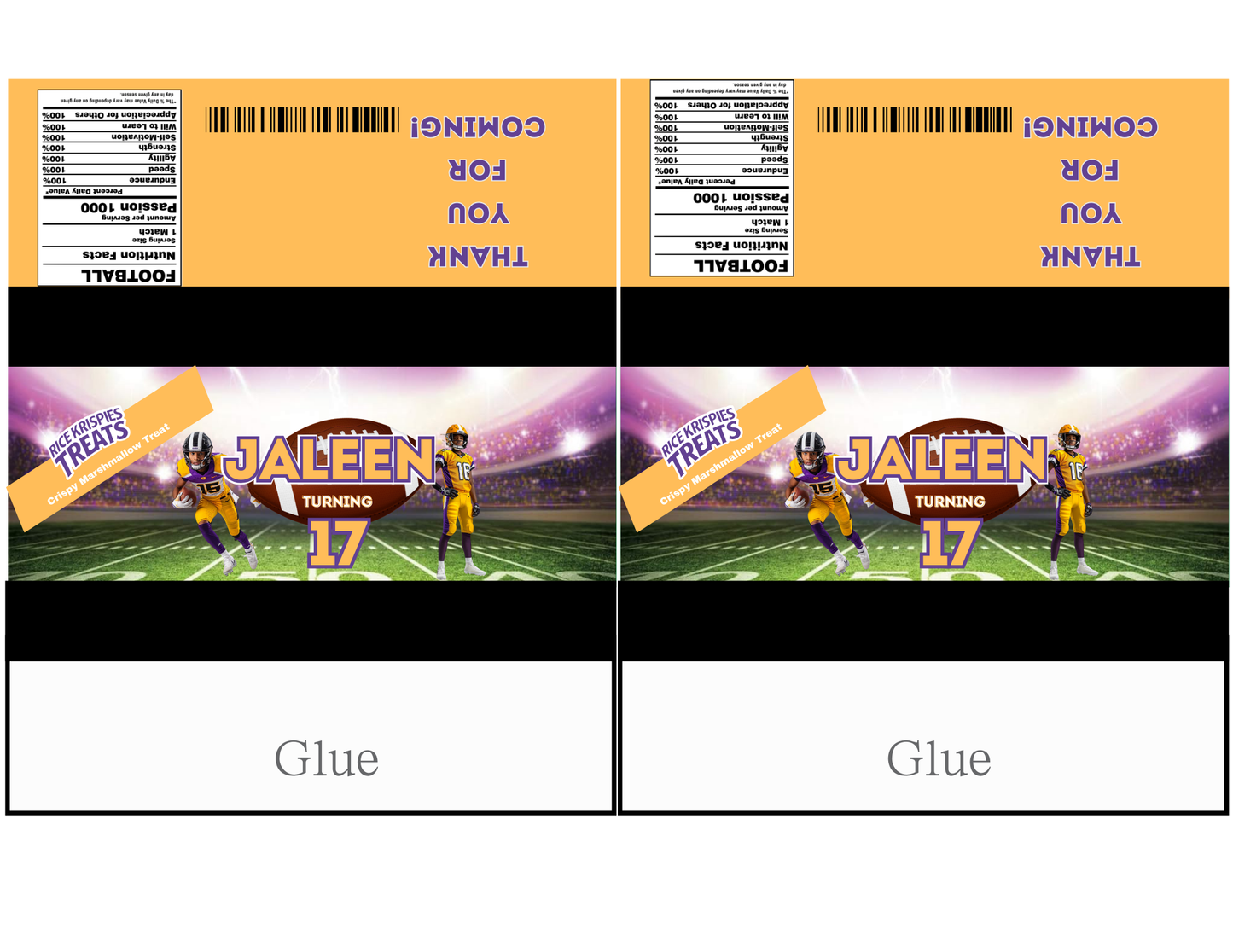 Party Favor Themed Templates - FOOTBALL
