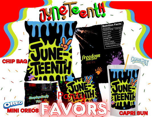 Party Favor Themed Templates -JUNETEENTH 2