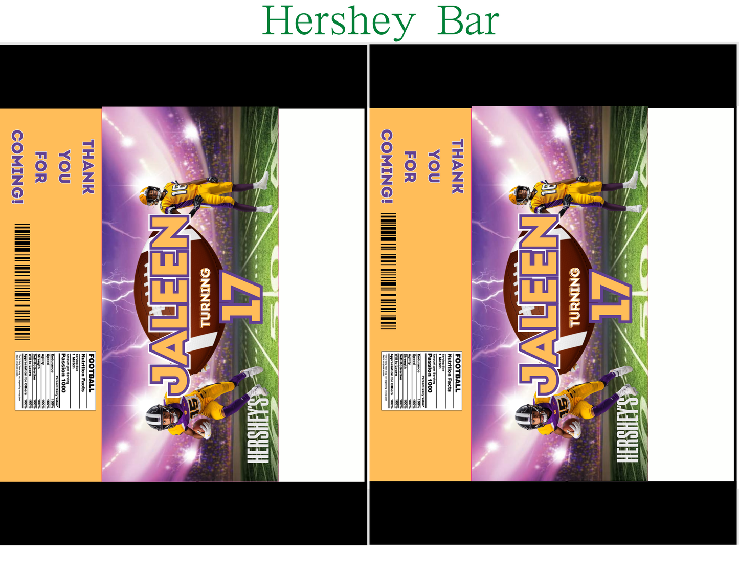 Party Favor Themed Templates - FOOTBALL