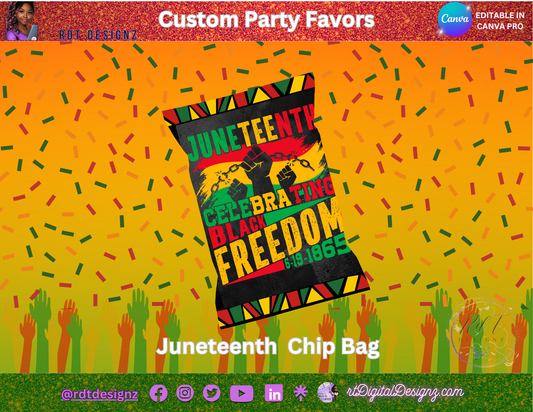FREE Chip Bag Template - Juneteenth